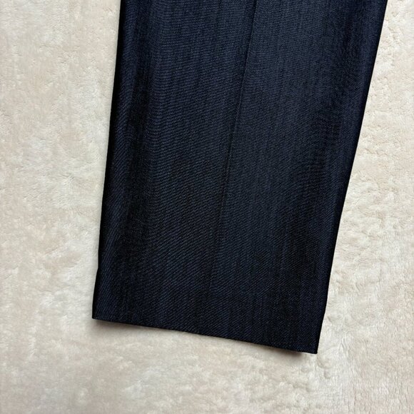 Calvin Klein Womens Paperbag Straight Leg Pants w/ Belt Sz‎ 4 Blue Career Office - Picture 7 of 13
